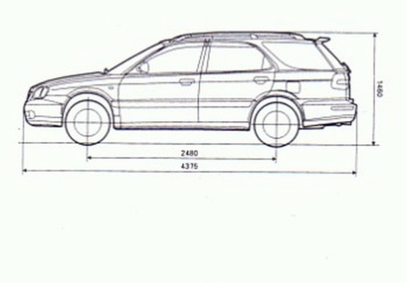 Suzuki Baleno Kombi (1999) (Сузуки Балено Комби (1999)) - чертежи (рисунки) автомобиля